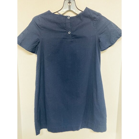 Gap Dress Girls Small Blue Embroidered Floral Cotton Boho EUC! - Picture 3 of 5